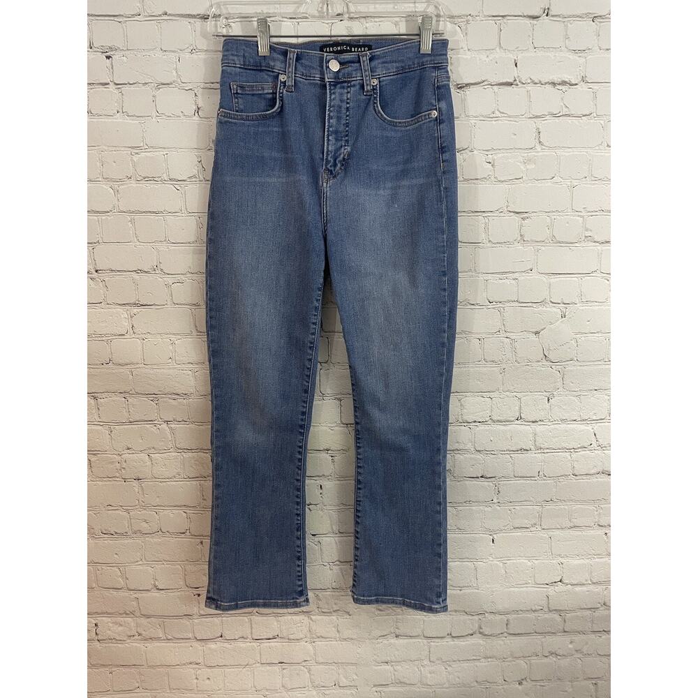 veronica beard carly kick flare High Rise Jean 28X25 6 Bright Blue Medium Denim